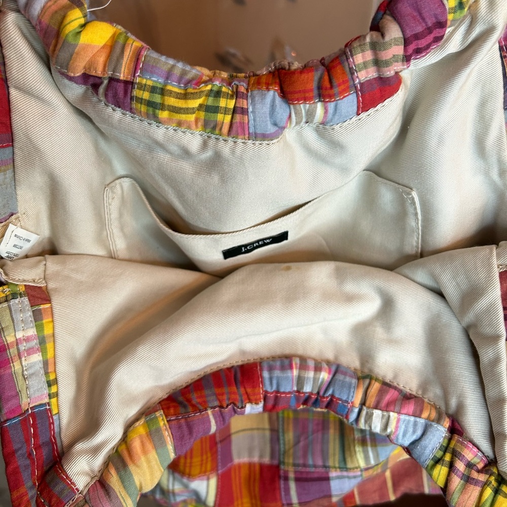 Jcrew Patchwork Bamboo Handle Tote - image 4